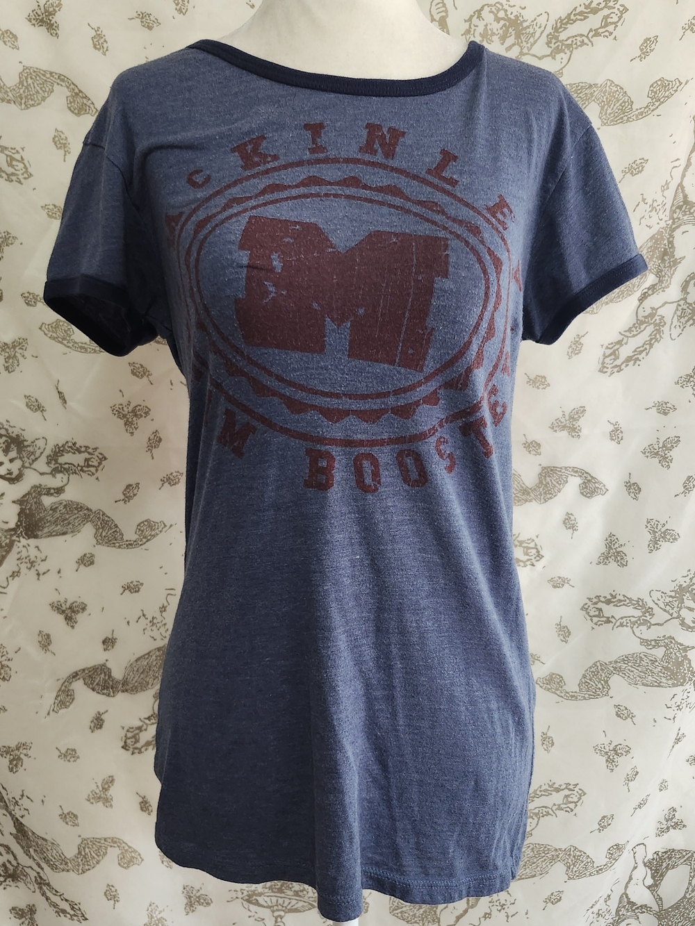 VTG 2010 McKinley Boosters Women's Navy Blue Short Sleeve Graphic Tee